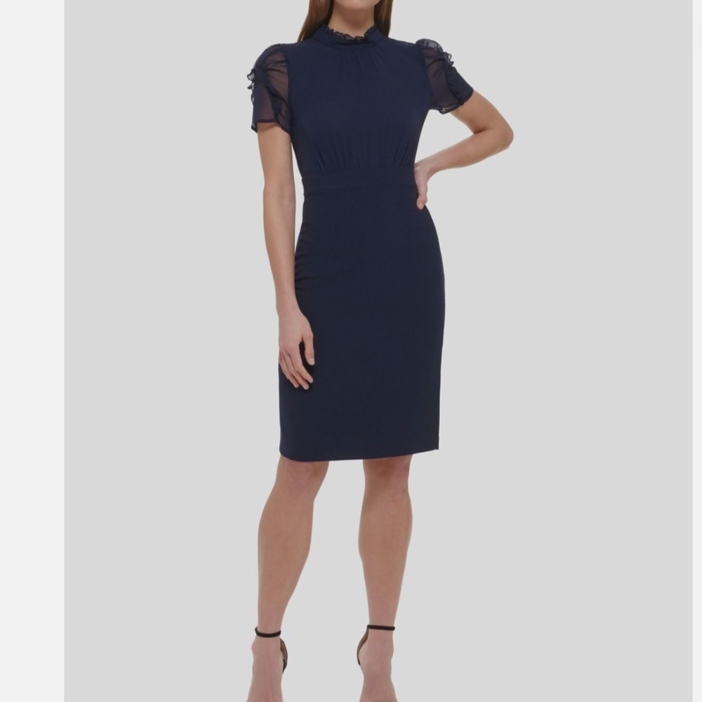 Vince Camuto Womens Puff Sleeve Crepe
Bodycon Dress